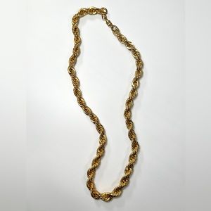 Vintage 1960s 1970s Napier Gold Rope Chain Necklace